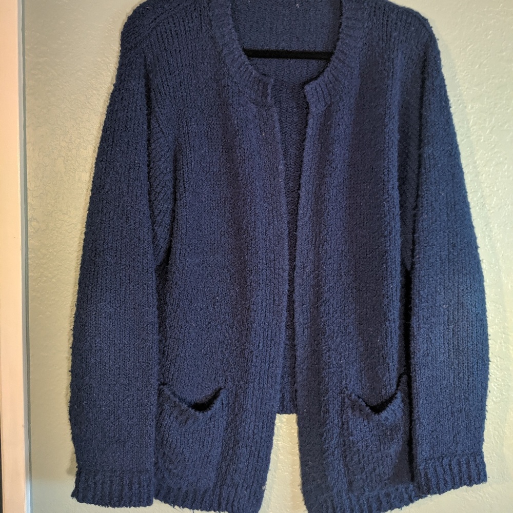 Chunky Navy Cardigan